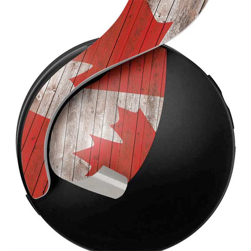 Canadian Flag Dark Wood PULSE 3D Wireless Headset for PS5 Skin